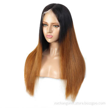 Uniky High Quality Double Drawn Cheap Brazilian Human Hair Bundles 1B 4 27 ombre colored Hair Extensions Deep Wave Curl Bundles